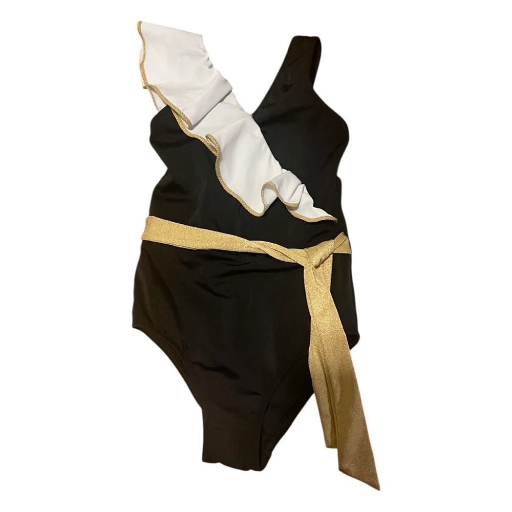 Black and Gold Girl’s Swim One Piece